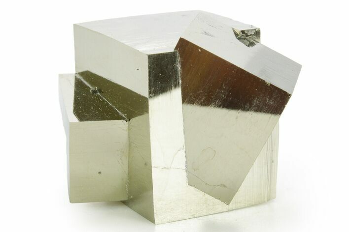 Shiny, Natural Pyrite Cube Cluster - Navajun, Spain #361948